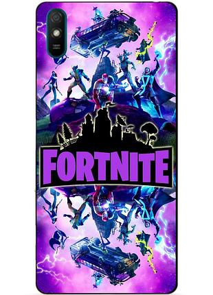 Силиконовый бампер чехол для zte blade a31 plus с рисунком fortnite marvel фортнайт марвел