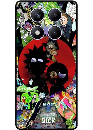 Силиконовый чехол бампер для tecno spark 30 pro с рисунком рик и морти rick and morty