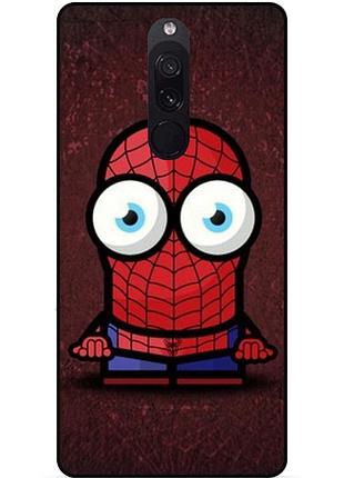 Силиконовый бампер чехол для xiaomi mi 9t / mi 9t pro с рисунком миньон человек паук spider man
