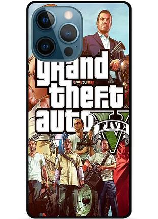 Чехол силиконовый бампер для iphone 14 pro с рисунком гта gta