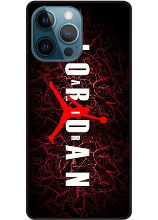 Силіконовий чохол бампер для iphone 14 pro з малюнком air jordan