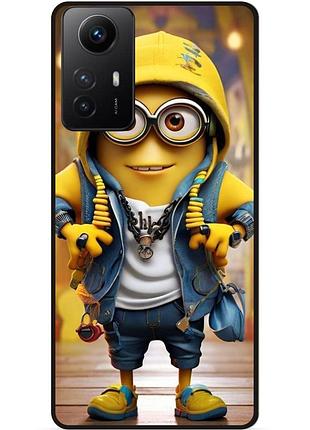 Силіконовий бампер чохол для xiaomi redmi note 12s з малюнком миньон marvel