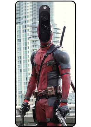 Силиконовый чехол бампер для xiaomi redmi 8 с рисунком deadpool дэдпул