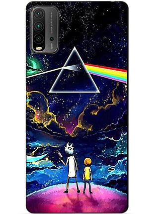 Силиконовый бампер чехол для xiaomi redmi 9t с рисунком рик и морти rick and morty