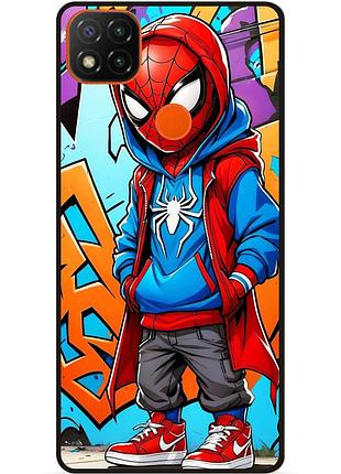 Силіконовий бампер чохол для xiaomi redmi 9c з малюнком spider man marvel человек паук