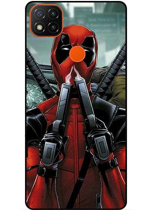 Силиконовый бампер чехол для realme c25y с рисунком deadpool дэдпул