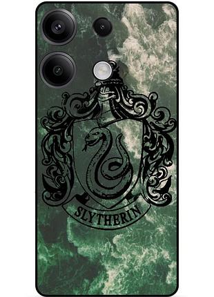 Силиконовый бампер чехол для huawei honor x8a с рисунком слизерин slytherin гарри поттер harry potter