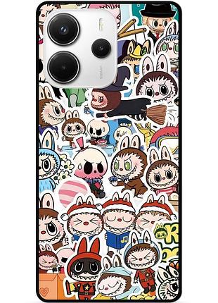 Силиконовый чехол бампер для xiaomi redmi note 14 5g лабубу labubu