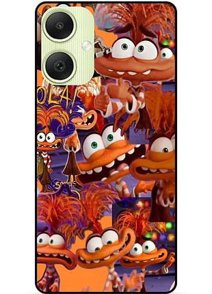 Чехол силиконовый бампер для samsung a03 с рисунком головоломка тревожность