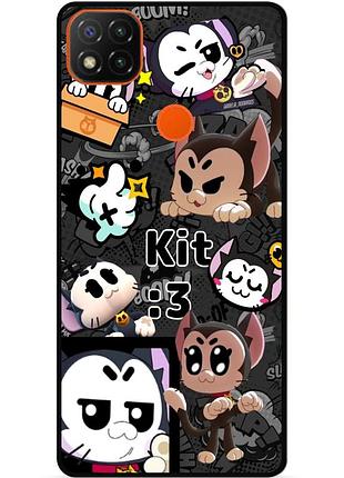 Чехол силиконовый бампер для oppo a15s с рисунком бравл кит brawl kit