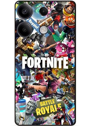 Силіконовий чохол бампер для huawei honor x6a з картинкою fortnite фортнайт