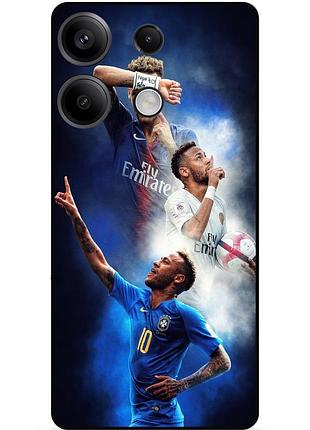 Силиконовый бампер чехол для xiaomi redmi note 13 5g с рисунком неймар neymar