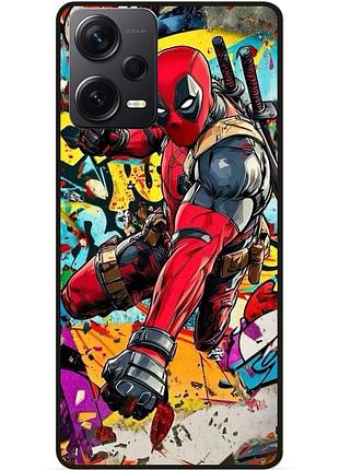 Чехол силиконовый бампер для xiaomi redmi note 12 5g с рисунком deadpool marvel дэдпул