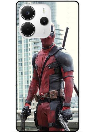 Силиконовый чехол бампер для xiaomi redmi note 14 5g с рисунком deadpool дэдпул