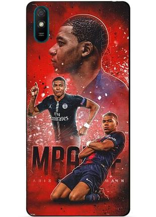 Силиконовый бампер чехол для zte blade a31 plus с рисунком мбаппе psg mbappe