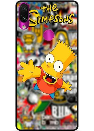 Чехол силиконовый бампер для xiaomi redmi note 7 с рисунком симпсоны simpsons бард
