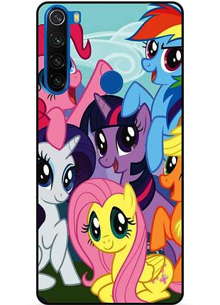 Силиконовый бампер чехол для xiaomi redmi note 8 с рисунком пони my little pony