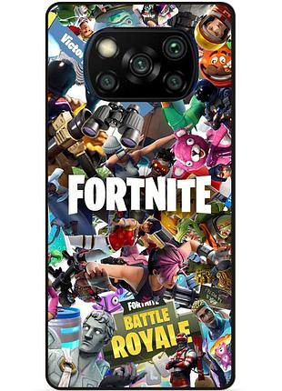 Силиконовый бампер чехол для xiaomi poco x3 с картинкой fortnite фортнайт