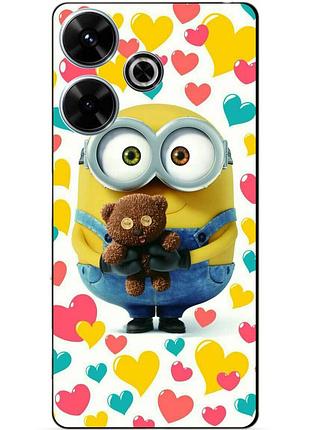 Силіконовий чохол бампер для tecno pova 6 neo з малюнком міньйон боб minion