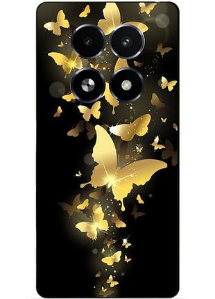 Силіконовий чохол бампер для tecno spark 30 pro з малюнком золоті метелики метелики метелики