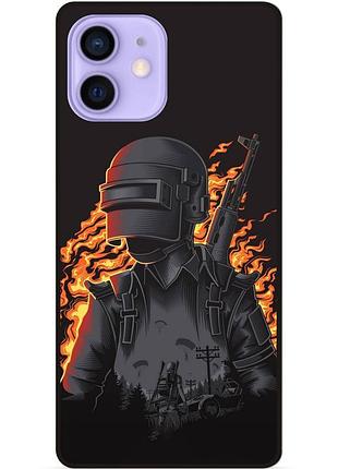 Силіконовий чохол бампер для iphone 12 mini з малюнком pubg пабг