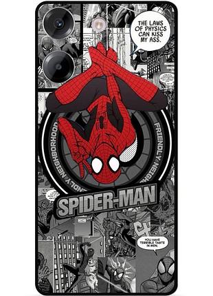 Силиконовый чехол бампер для tecno camon 20 pro с рисунком человек паук spider man