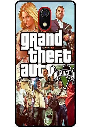 Чехол силиконовый бампер для samsung j7 j730 с рисунком гта gta