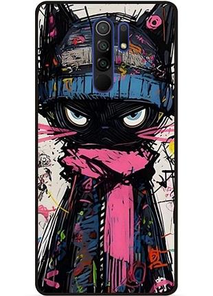 Чехол силиконовый бампер для xiaomi redmi note 8 pro с рисунком кот аниме marvel