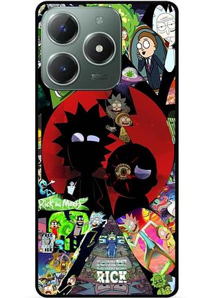 Силиконовый чехол бампер для infinix smart 8 plus (x6526) с рисунком rick and morty рик и морти