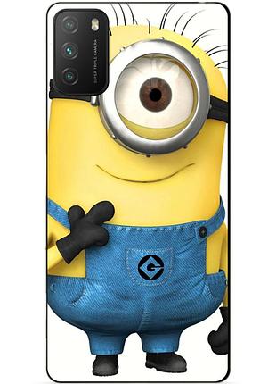 Силиконовый бампер чехол для xiaomi poco m3 с рисунком миньон кевин minion