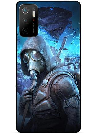 Силиконовый чехол бампер для xiaomi poco m3 pro stalker сталкер