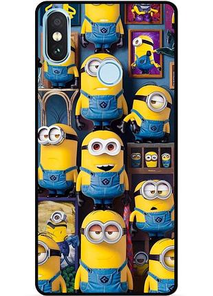 Силиконовый бампер чехол для xiaomi redmi note 5 с картинкой миньоны minion