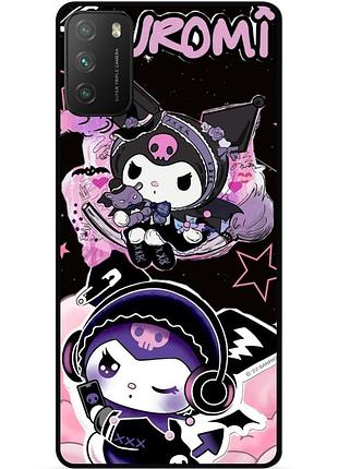 Силіконовий бампер чохол для xiaomi poco m3 з малюнком kuromi куроми