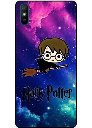 Силиконовый бампер чехол для xiaomi redmi 9a с рисунком гарри поттер harry potter квиддич