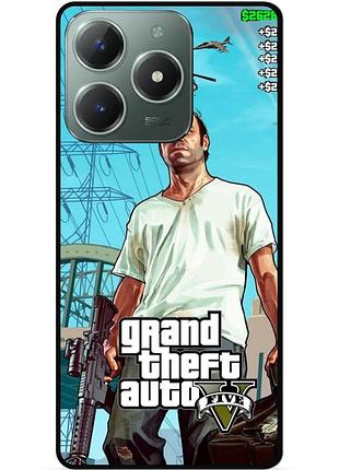 Силиконовый чехол бампер для tecno spark 20 pro с рисунком gta гта