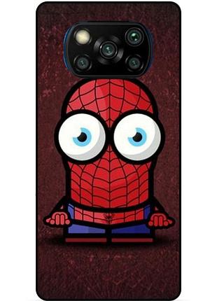 Силиконовый бампер чехол для xiaomi poco x3 с рисунком миньон человек паук spider man
