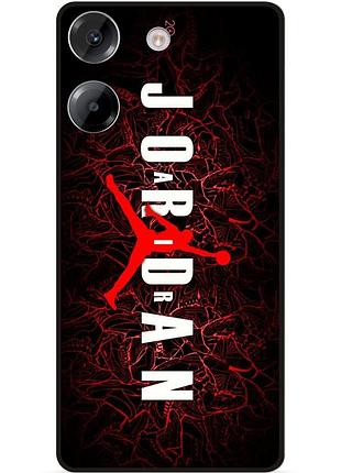 Чехол силиконовый бампер для tecno camon 20 pro с рисунком air jordan джордан