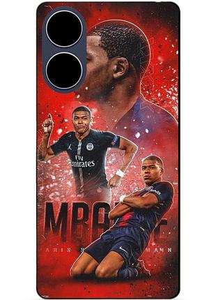 Силиконовый бампер чехол для oppo a17 с рисунком мбаппе psg mbappe