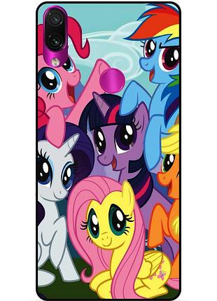 Силиконовый бампер чехол для huawei y6 2019 с рисунком пони my little pony