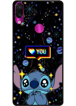 Силиконовый бампер чехол для huawei y7 2019 лило и стич stitch