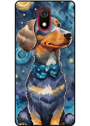 Силиконовый бампер чехол для samsung j6 plus с рисунком пес звездная ночь ван гог