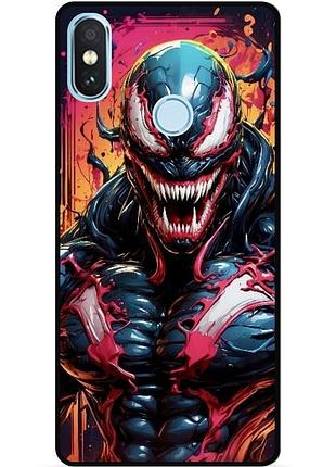 Чехол силиконовый бампер для xiaomi mi 8 с рисунком веном marvel venom