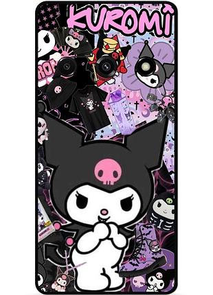 Силиконовый чехол бампер для samsung j7 j710 с рисунком kuromi куроми