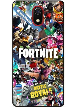 Силиконовый бампер чехол для samsung j7 j730 с картинкой fortnite фортнайт