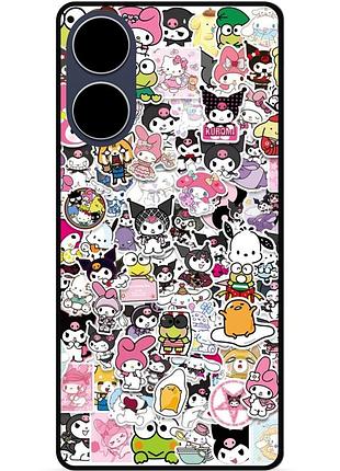Чехол силиконовый бампер для oppo a17 с рисунком kuromi куроми