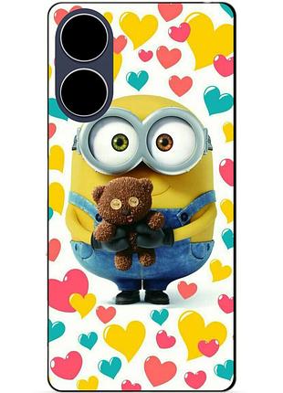 Силиконовый бампер чехол для oppo a17k с рисунком миньон боб minion