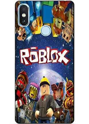 Силиконовый чехол бампер для xiaomi mi a2 lite с рисунком роблокс roblox, xiaomi mi a2 lite