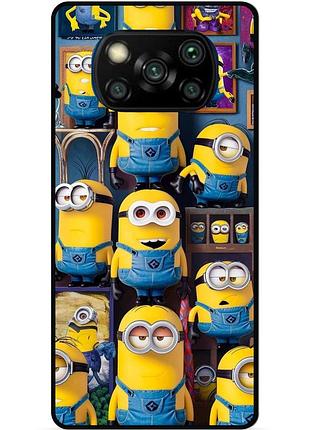 Силіконовий чохол бампер для xiaomi poco x3 з малюнком міньйони minion