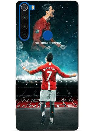 Силиконовый бампер чехол для xiaomi redmi note 8t с рисунком роналдо мю ronaldo