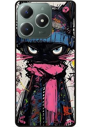 Силіконовий бампер чохол для infinix hot 40 (x6836) з малюнком кот аниме marvel